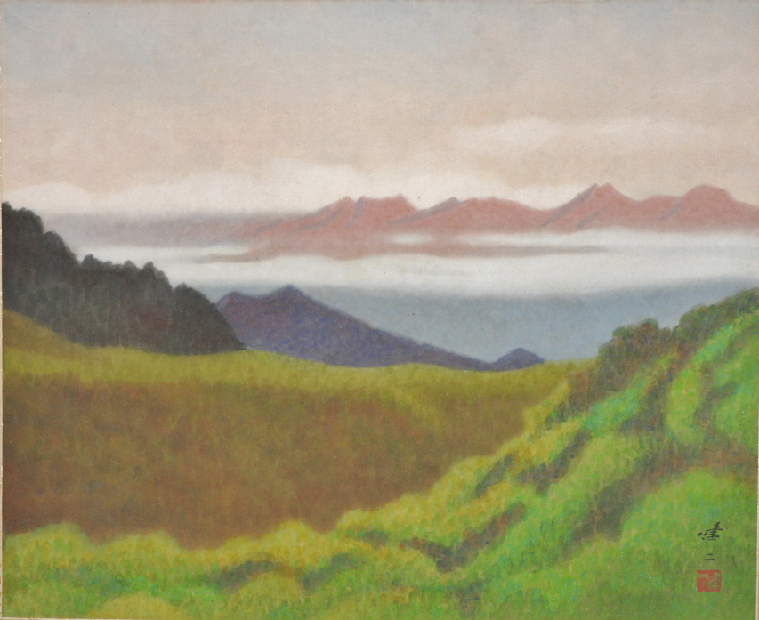 河合健二 絵画 日本画 「 樹容 」 近代日本美術 巨匠 風景画 です。