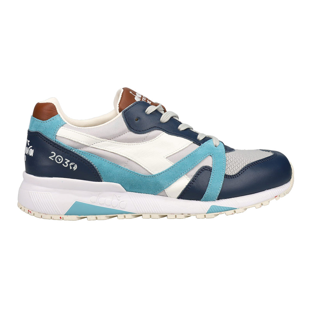 Shop Blue, Grey Mens Diadora N9000 2030 Italia Lace Up Sneakers