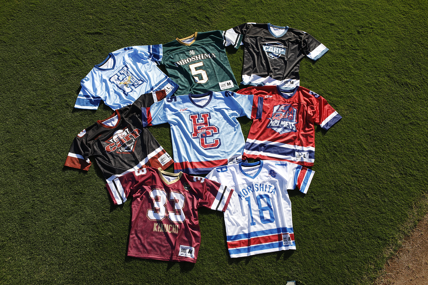 CARP 森下 18 アメフト風TシャツLサイズカープ