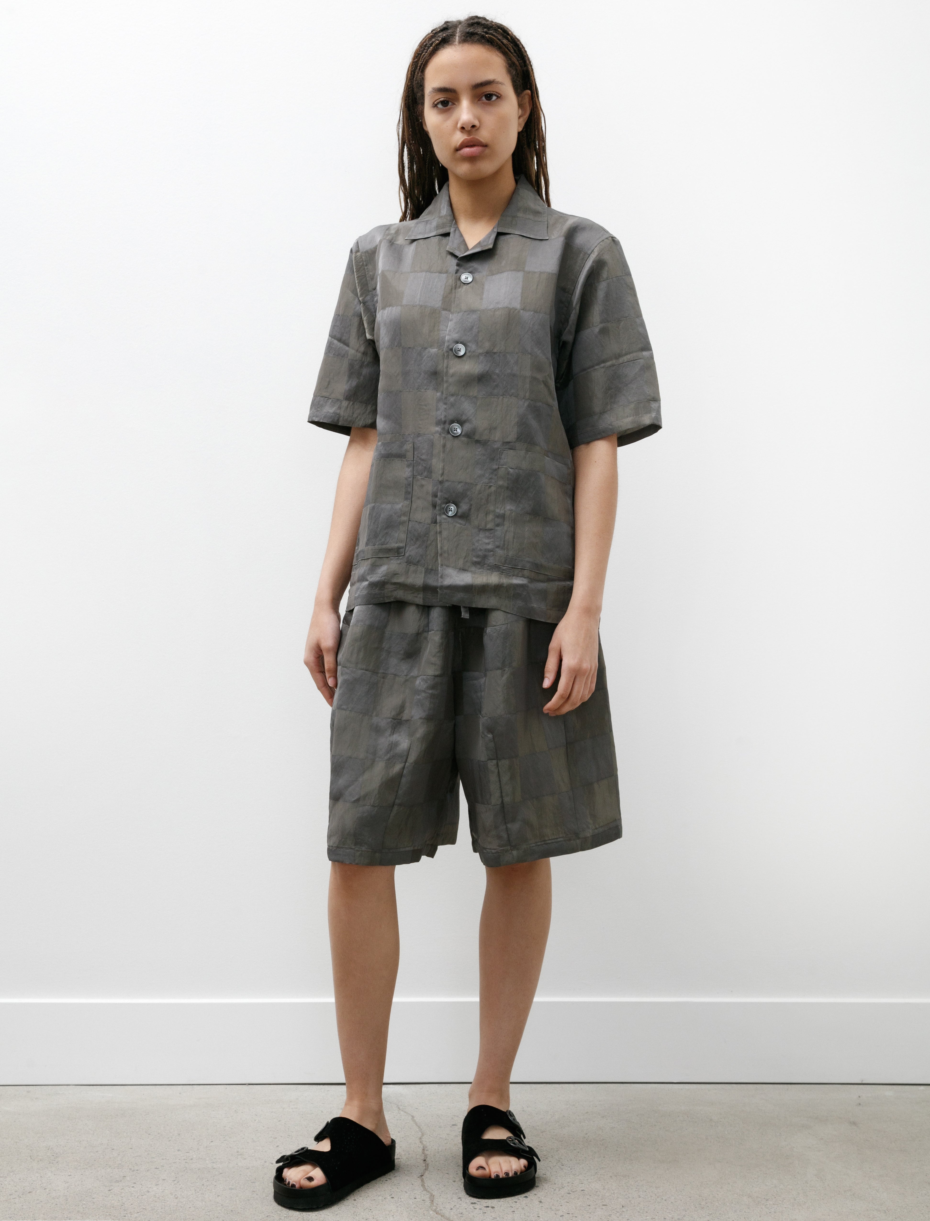 Needles Cabana Shirt Grey Checker – Neighbour