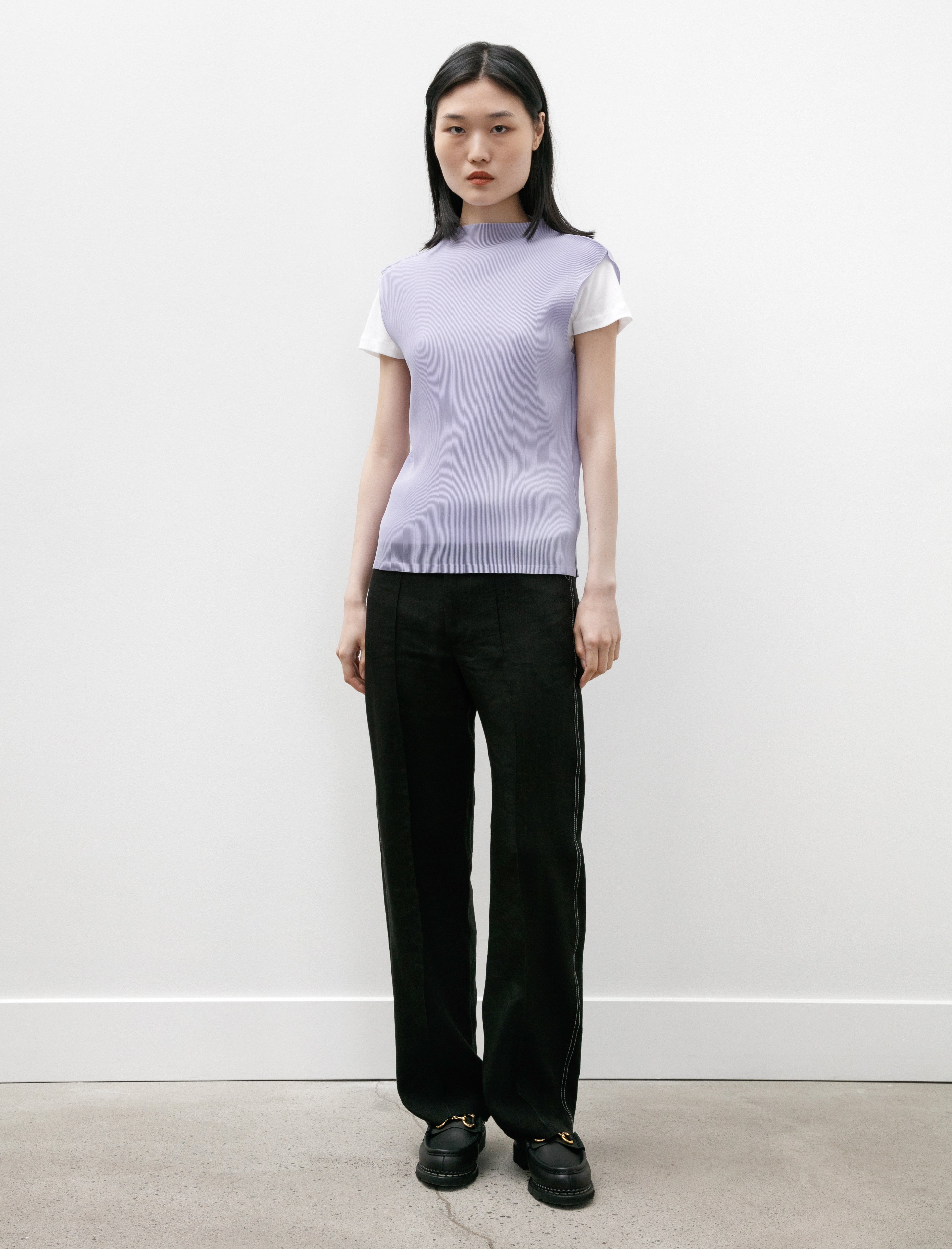 Pleats Please by Issey Miyake Mist Mockneck Light Blue – Neighbour