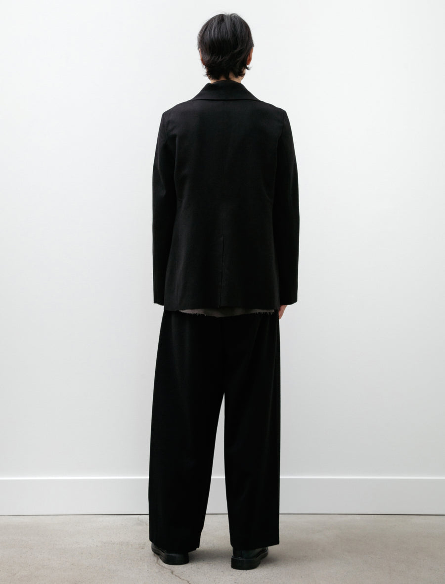Gabriela Coll Garments No. 310 Heavy Wool Crossed Trousers Black