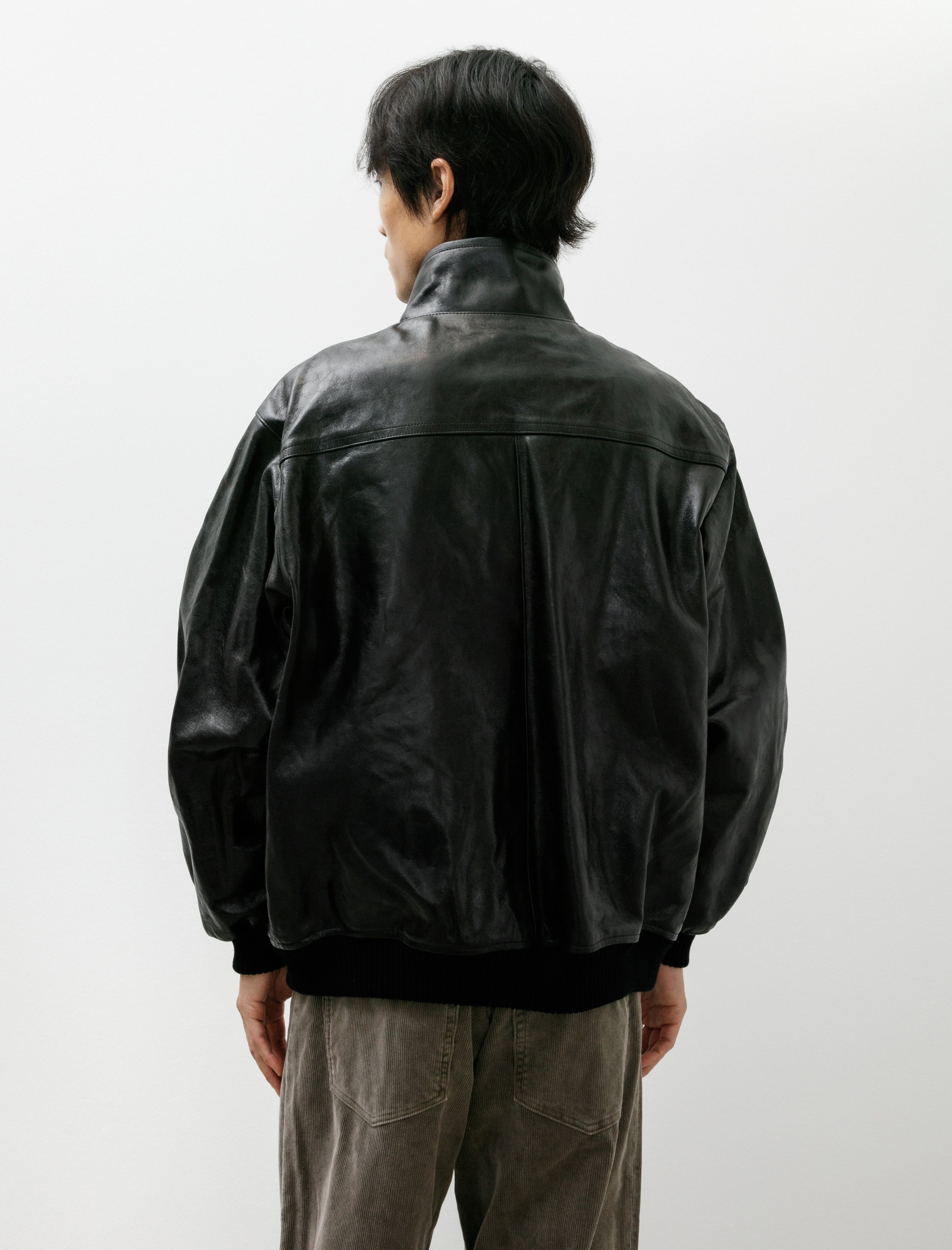 Auralee Lamb Leather Zip Blouson Black – Neighbour