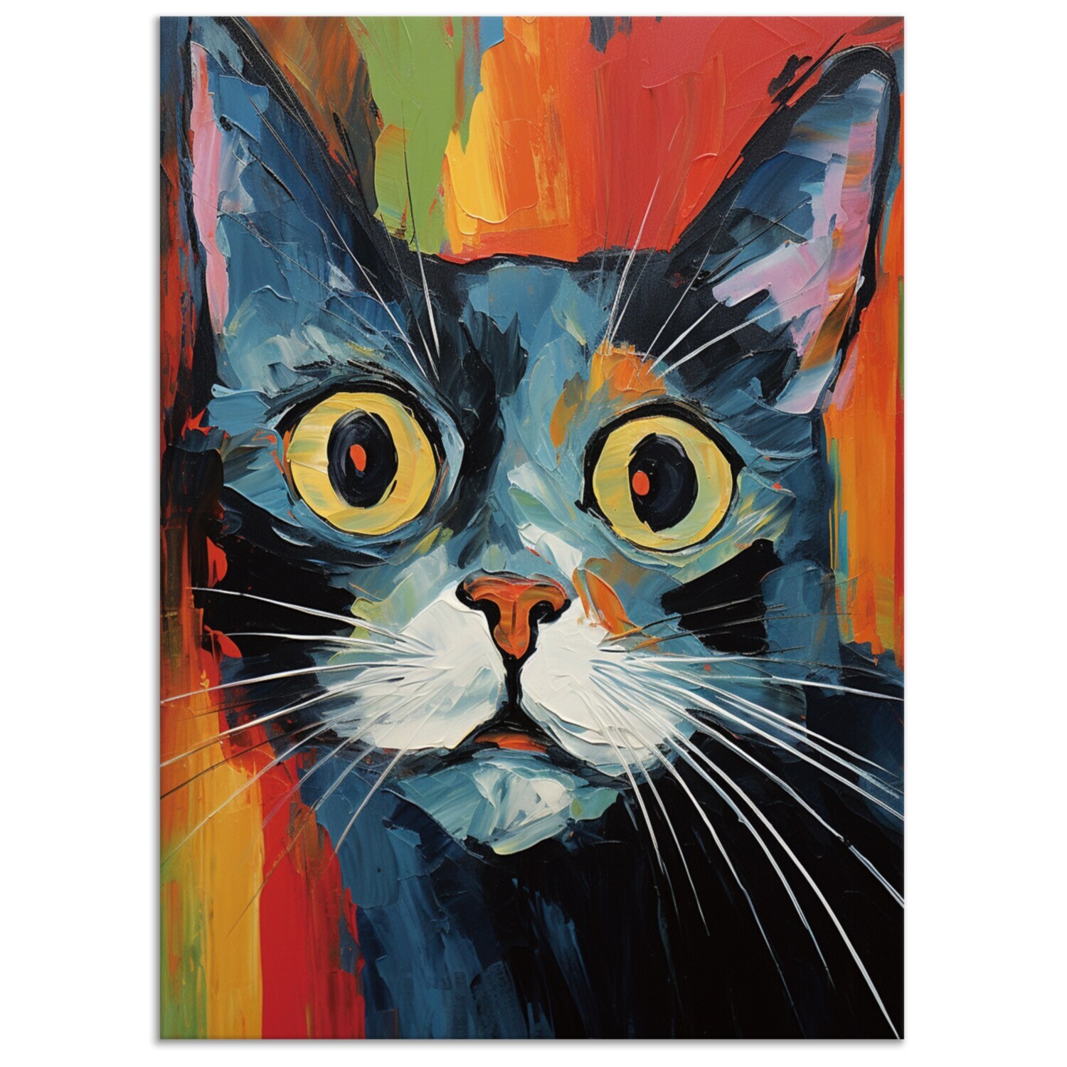 インテリアアート 猫シリーズ ニャンだ ＜約33×24cm＞- ショップ