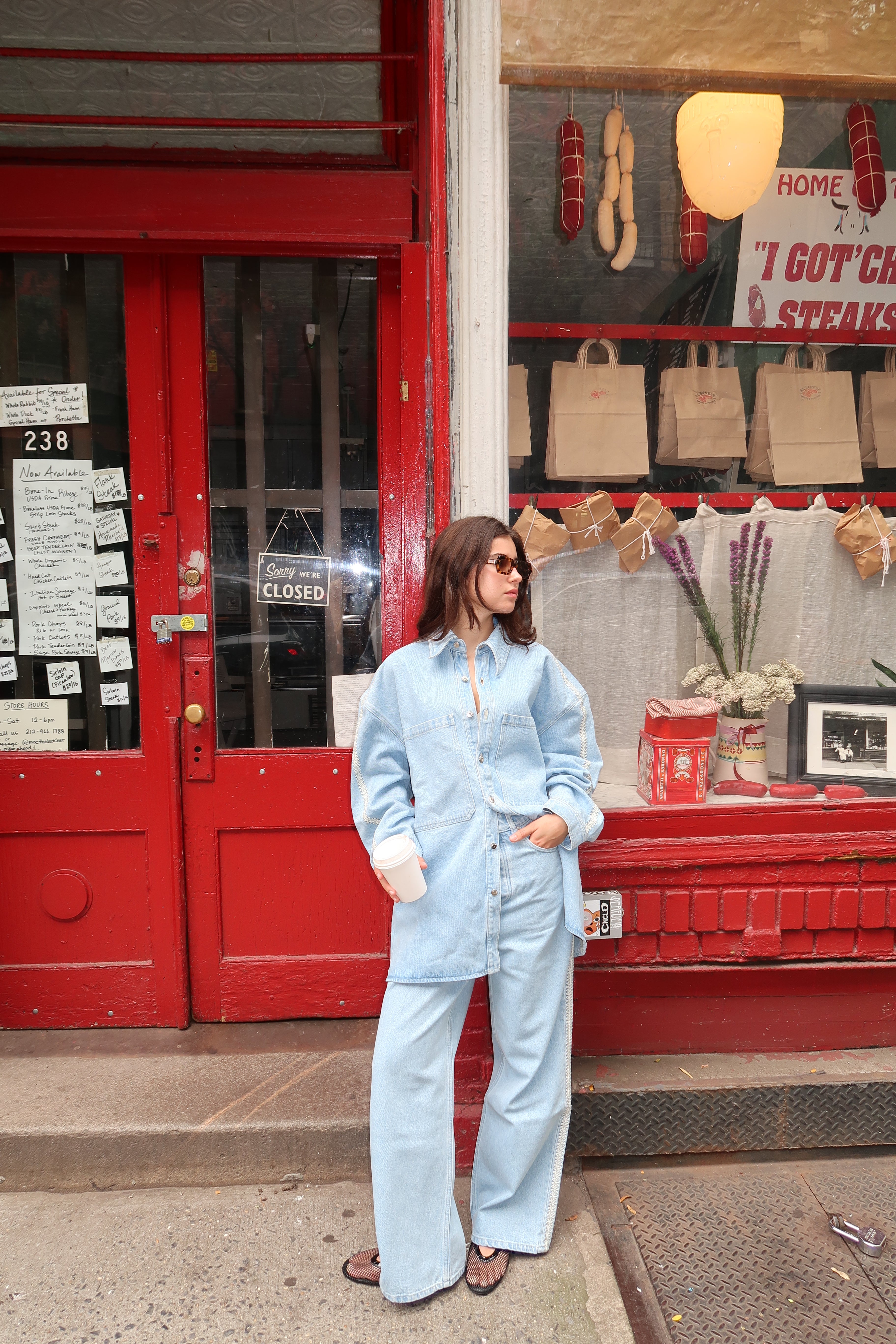 Josine Loose Fit Wide Leg Jeans in Eco Bleach/Creme – Isalis