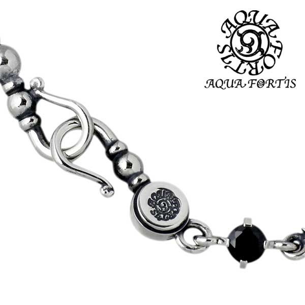 AQUA FORTIS(アクアフォーティス) シルバー ブレスレット ブラック
