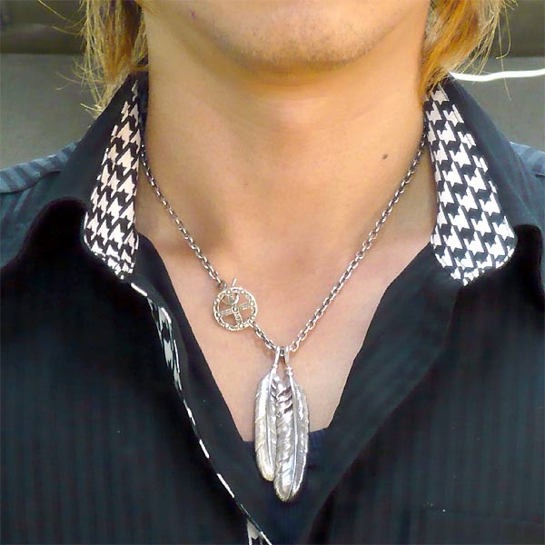 K-SMITH(ケースミス) フェザー シルバー ネックレス メンズ メディスン