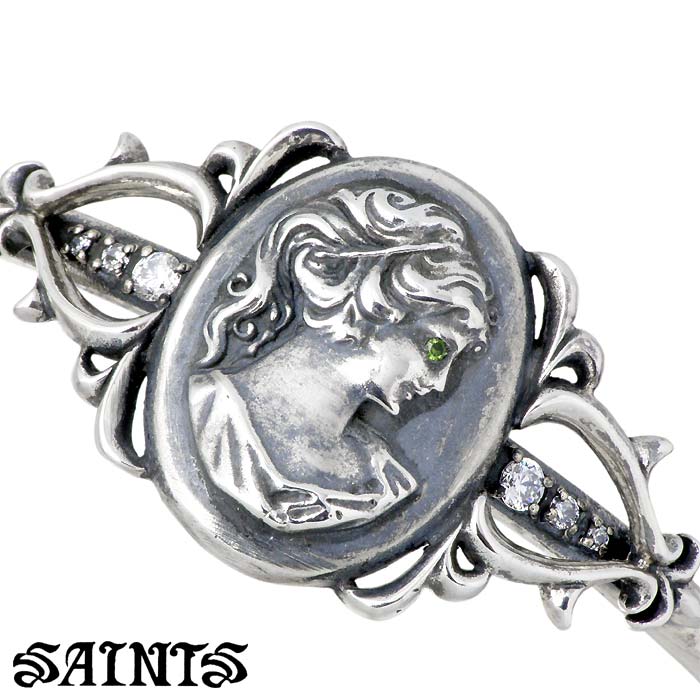 SAINTS(セインツ) 女神 シルバー ブレスレット ハーフバングル メンズ