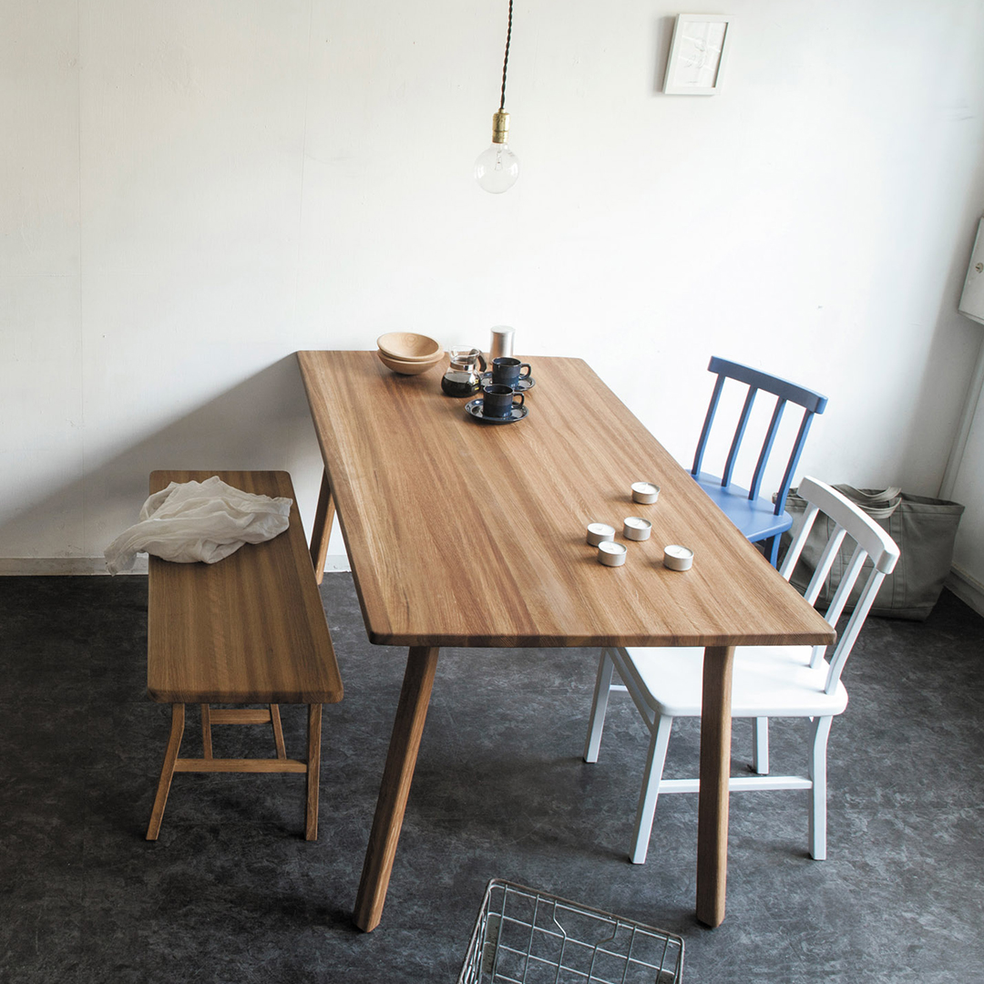 SIEVE マージ ダイニングテーブル L 4点セット 4人掛け(L ネイビー