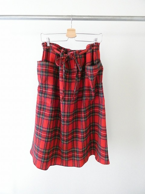R&D.M.Co-(オールドマンズテーラー) WOOL TARTAN CHECK STRING SKIRT