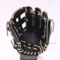 ミズノプロ 硬式用 1AJGH28223 ブラック×ブロンド紐 0980 内野手用