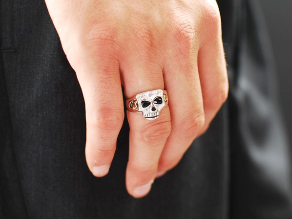 JIM SKULL RING Johnny Depp Model/Onyx/FLASH POINT（フラッシュ