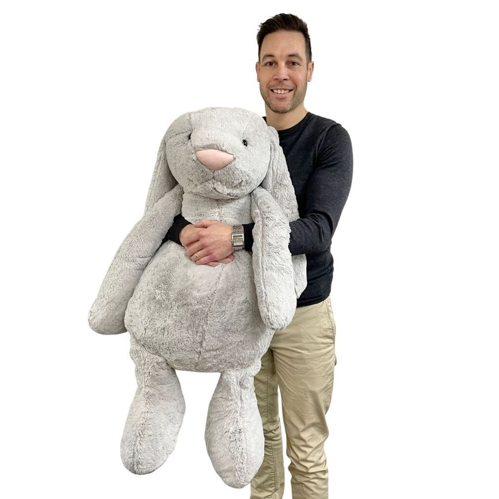 Jellycat Bashful Giant Silver Bunny soft plush toy Really Big 42