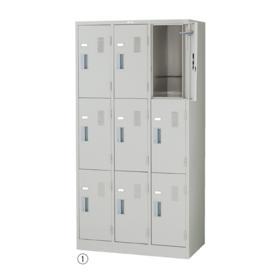 鍵付きスチール製ロッカー ニューグレー 1段 高さ179cm 1人用