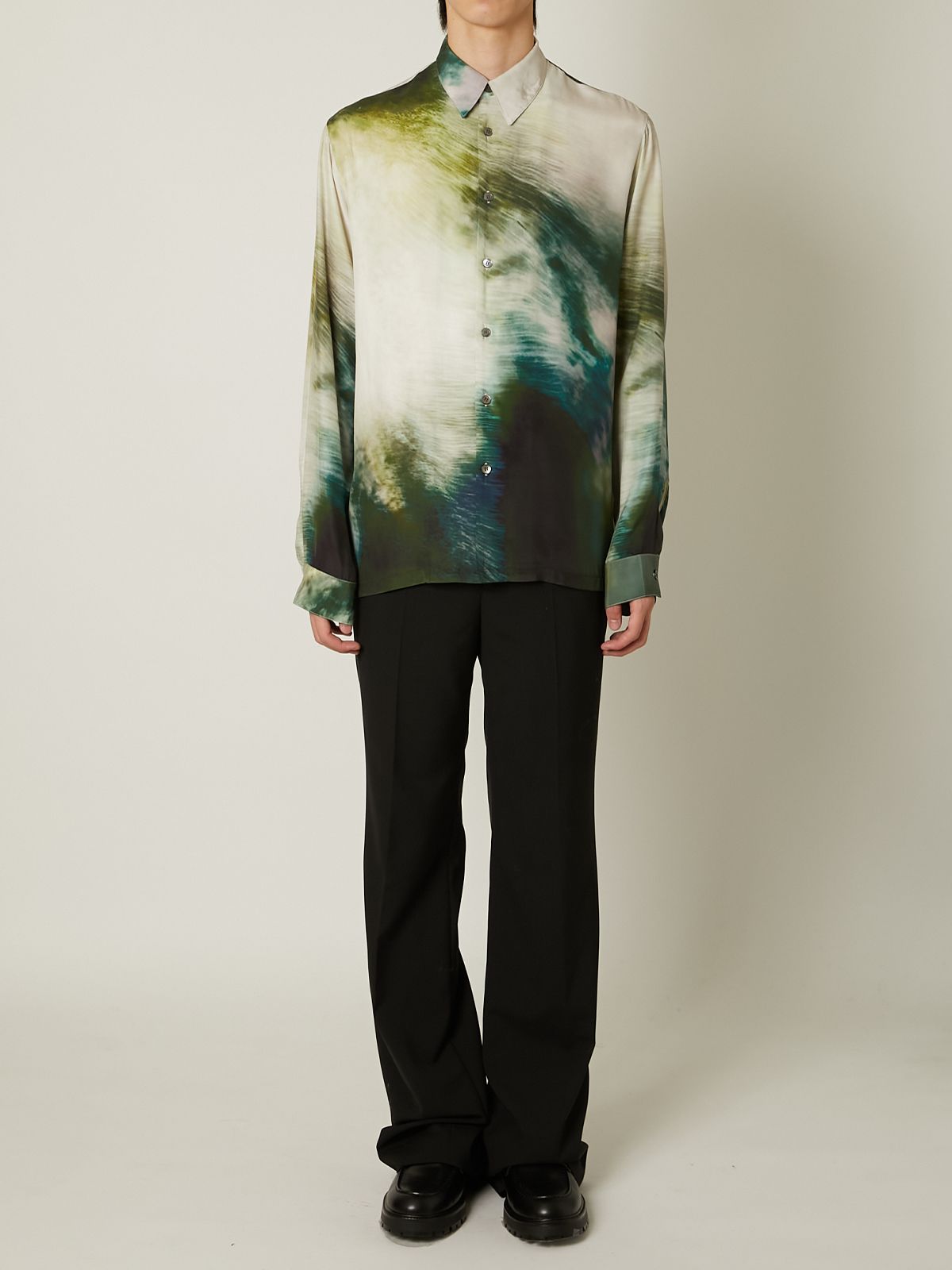 TAAKK - 【24AW】ペインティング シルク 長袖 シャツ / SILK SHIRT