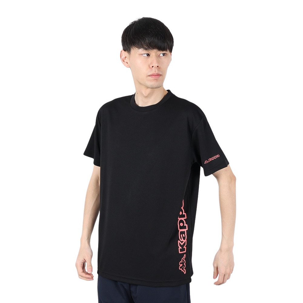 カッパ（Kappa）（メンズ）グラフィック 半袖メッシュTシャツ 215325-BK