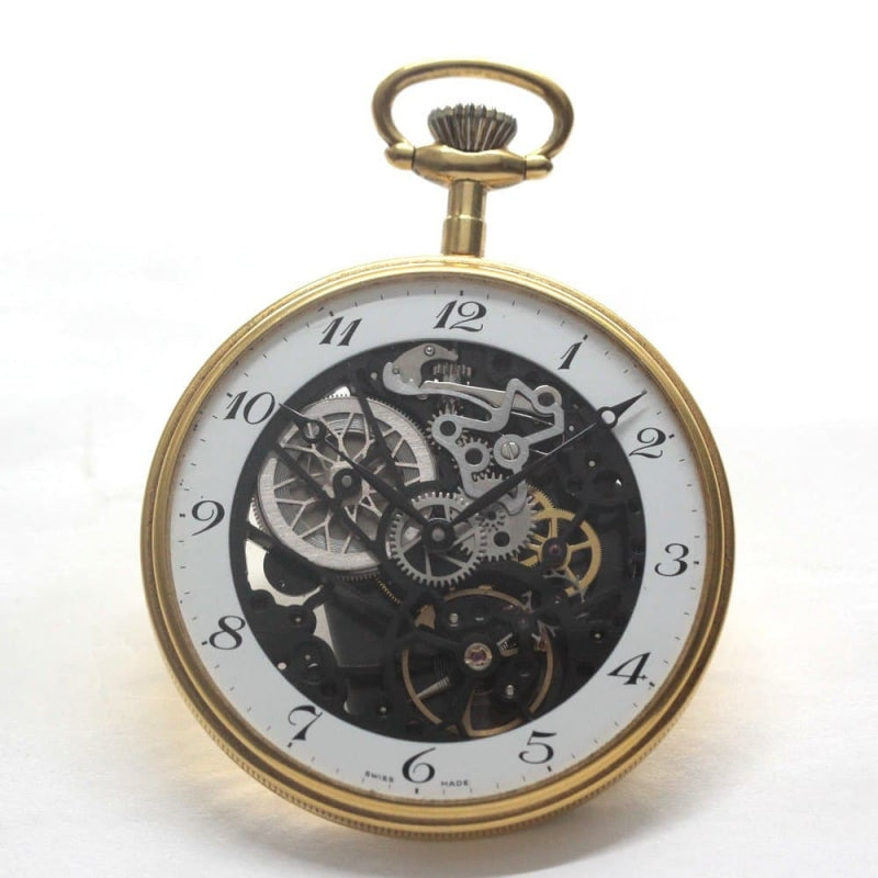 正美堂オリジナル懐中時計/スイス製スケルトンムーブメント/db6pw-101