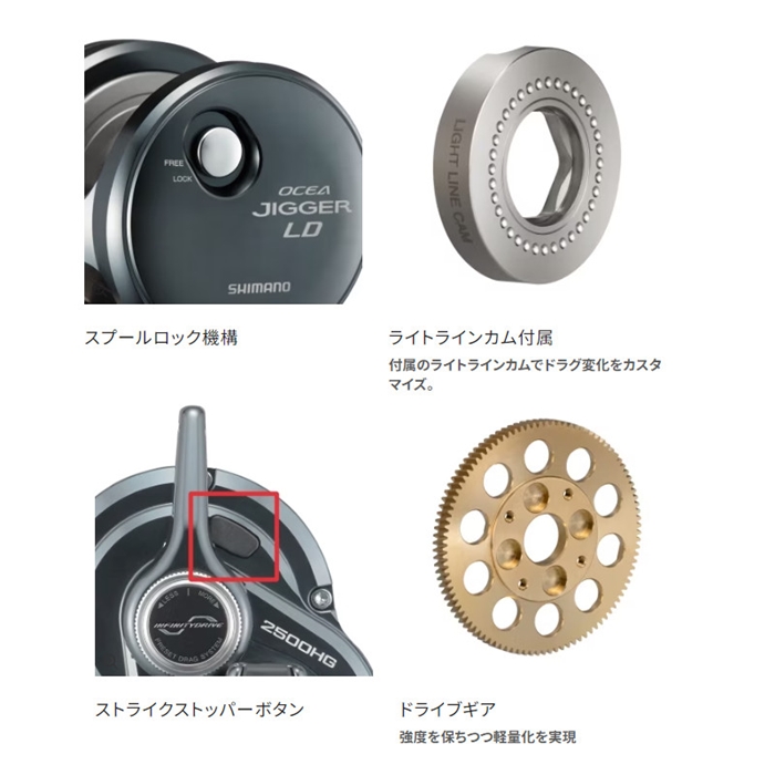 シマノ 24 オシアジガー LD 2500MG 右ハンドル - 釣具のポイント