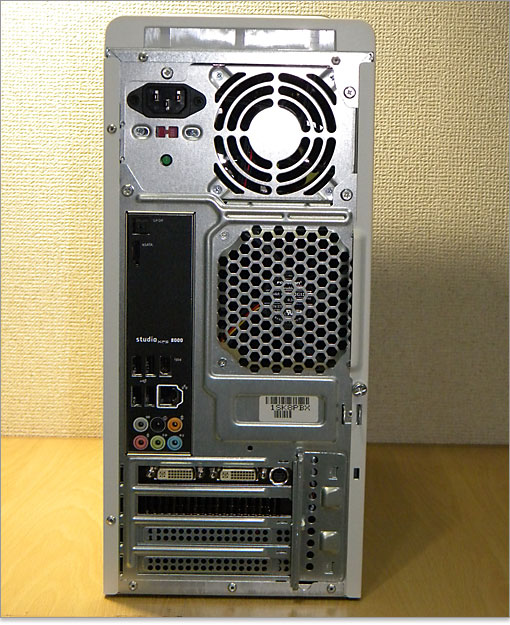 背面レビュー/Studio XPS 8000の背面