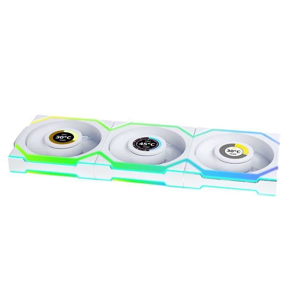 Lian Li UNI FAN SL Wireless LCD 120 Reverse Blade White Triple