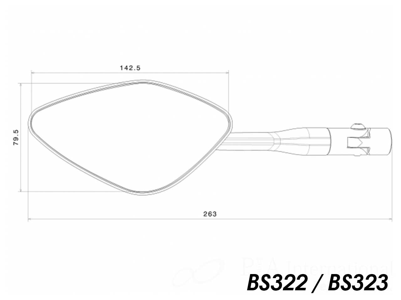 rizoma リゾマ ミラー 「NAMIC Sport」 BS322 / BS323