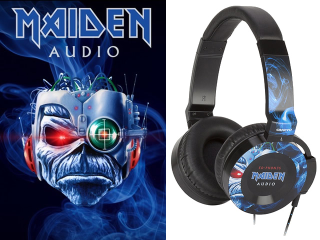 オンキョー のアイアンメイデン柄のヘッドフォンです。