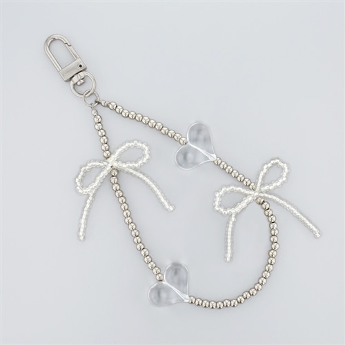 ビーズリボンストラップ(シルバー): 通常| プラザオンラインストア