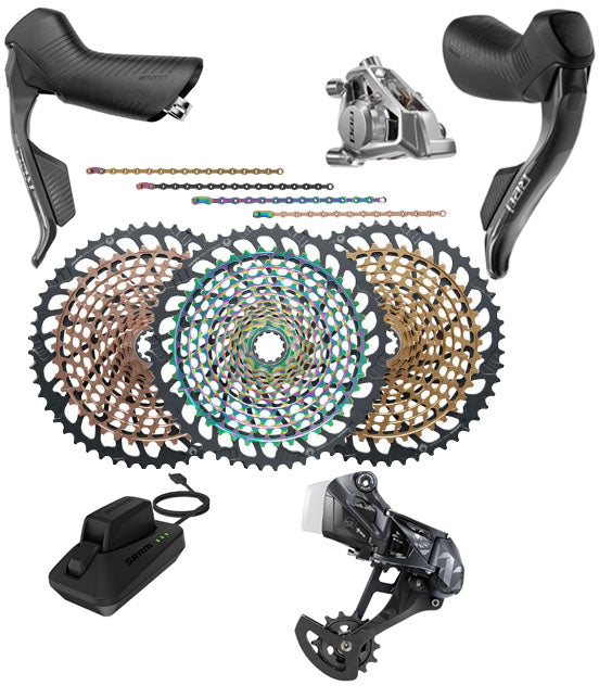 SRAM RED E1 XX1 AXS Mullet Groupset - Red eTap HRD E1 Shifters