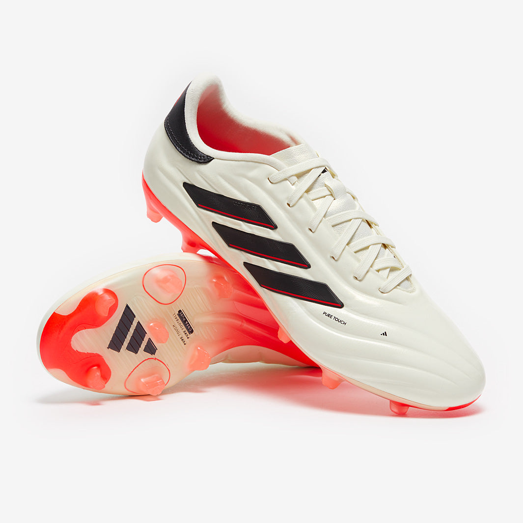 adidas Copa Pure 2 Pro Firm Ground - Ivory/Core Black/Solar Red