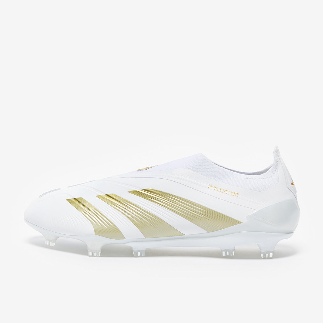 adidas Predator Elite Laceless Firm Ground - Ftwr White/Gold Met