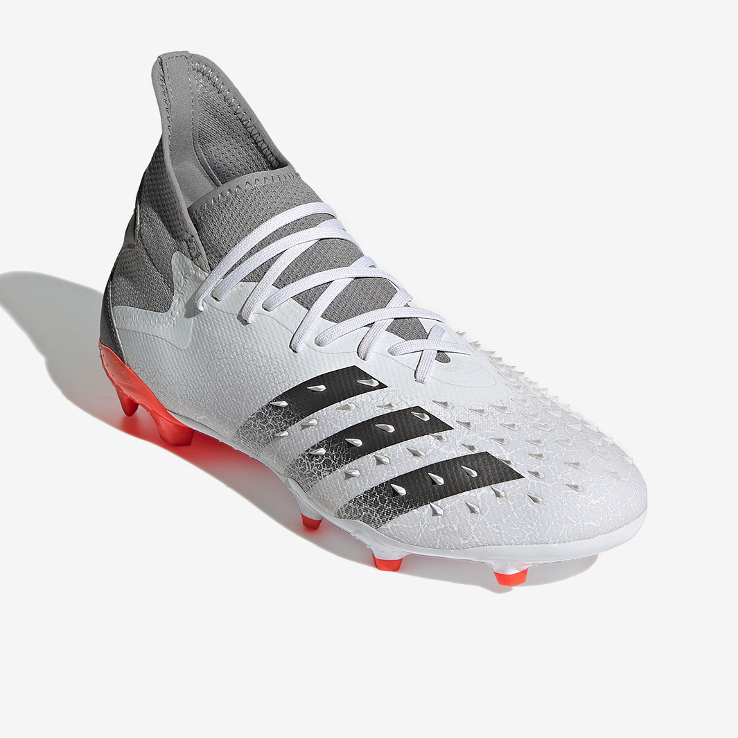 adidas Predator Freak .2 FG - White/Iron Metallic/Solar Red - Mens