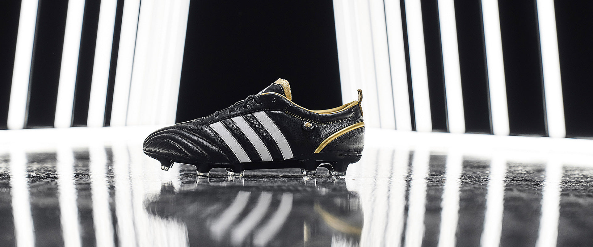 adidas adiPure FG - Core Black/Zero Metallic/Gold Metallic - Mens