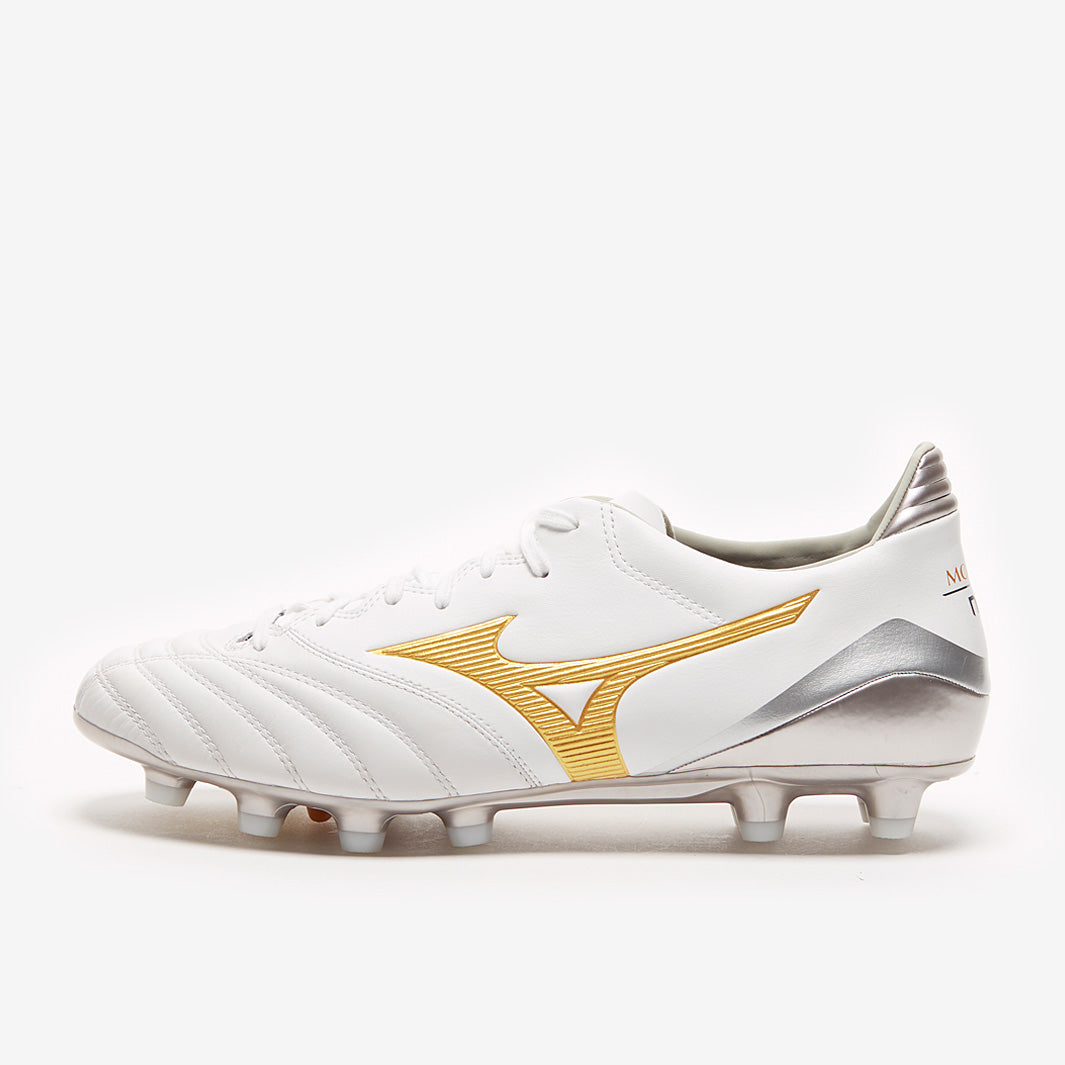 Mizuno Morelia Neo II K-Leather FG - White/Gold - Firm Ground