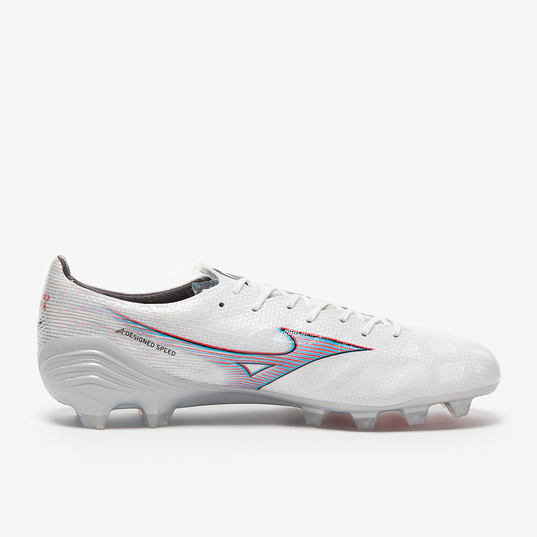 Mizuno Alpha Elite FG - White/Ignition Red - Mens Cleats