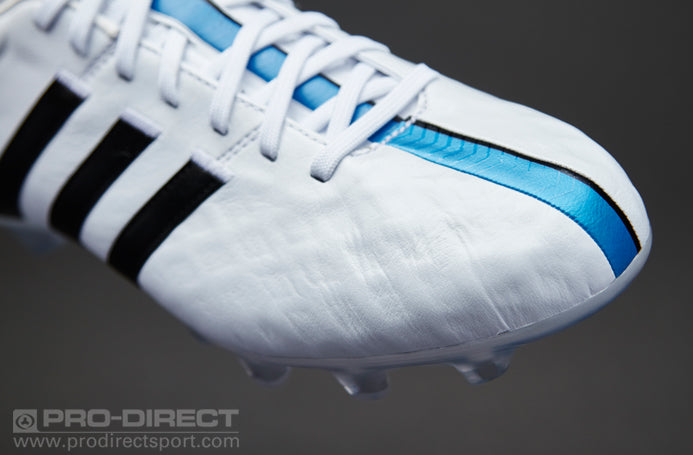 Mens Soccer Cleats - adidas 11Pro FG - Firm Ground - White/Core