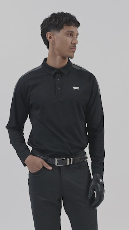 Men's Long Sleeve Shoulder Panel Polo – PXG