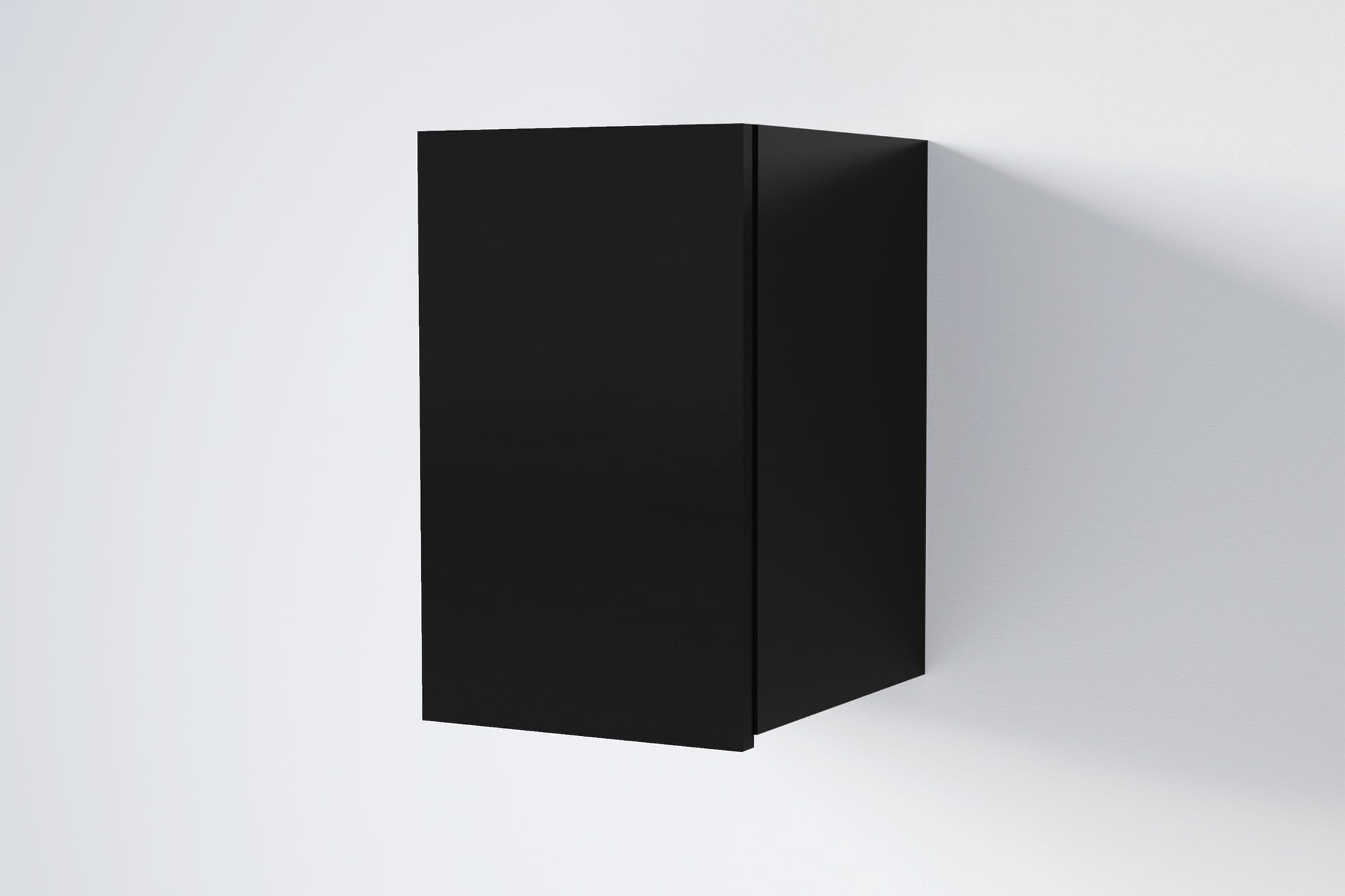 オーダー吊り戸棚 開き扉 ブラック W250～459 | KB-KC024-05a-G183