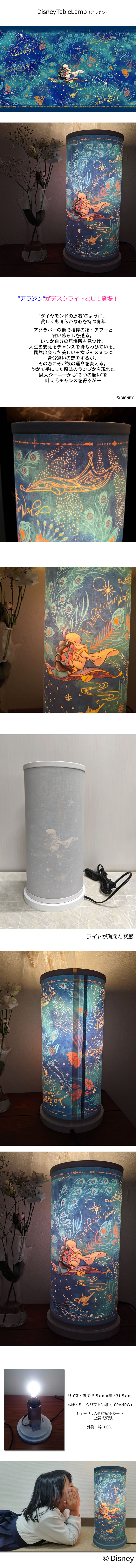 楽天市場】デスクライト アラジン | 完成品 ディズニー グッズ