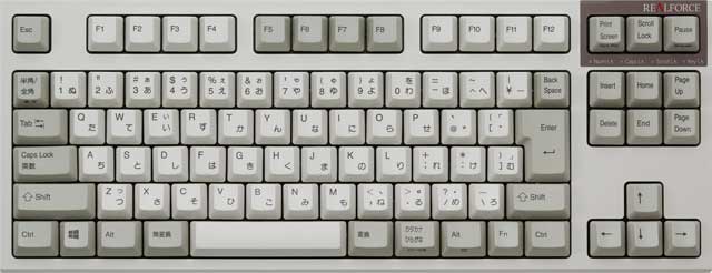 REALFORCE ブランドの PC 用テンキーレスキーボードを8機種発売（2018
