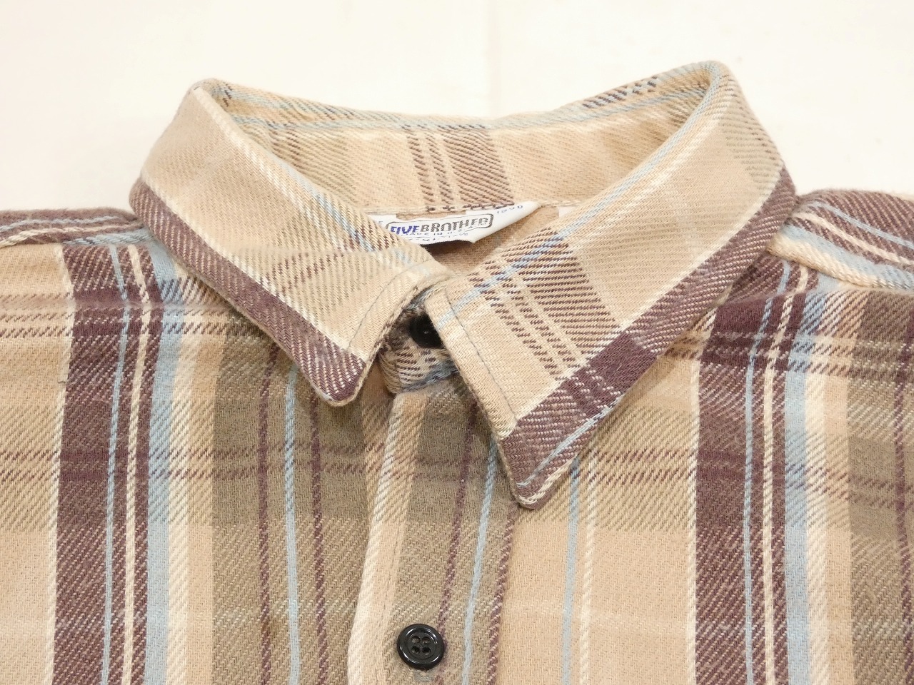 70s 80s FIVE BROTHER HEAVY FLANNEL SHIRT MADE IN USA - RICUR