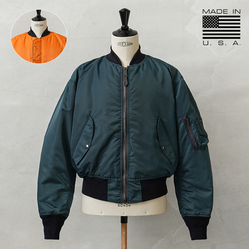 USA製 MA-1 IDEAL ZIP 80-90's フライトジャケット 赤 U.S.A.製