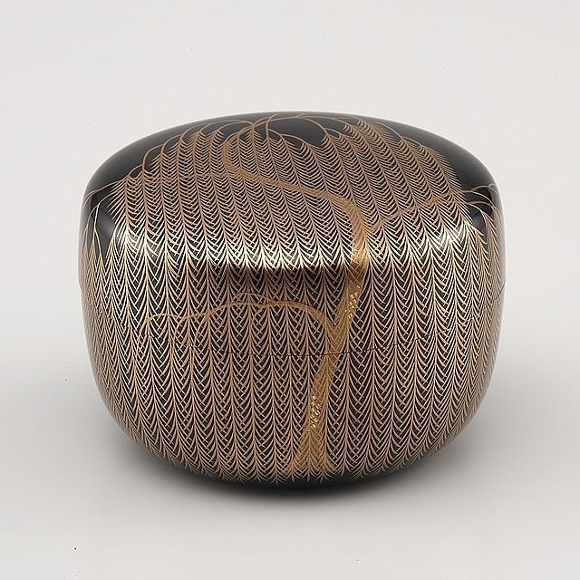 棗｜輪島塗 平棗 黒 柳 楽寛作 【桐箱入り】