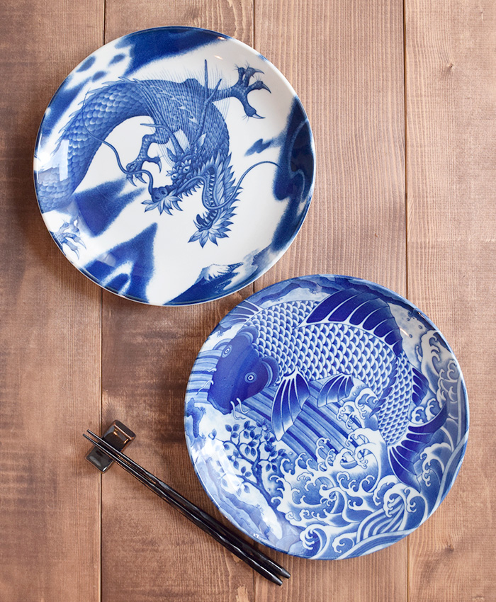 絵柄のインパクト抜群な大皿。おかずの盛り皿、ディナープレート