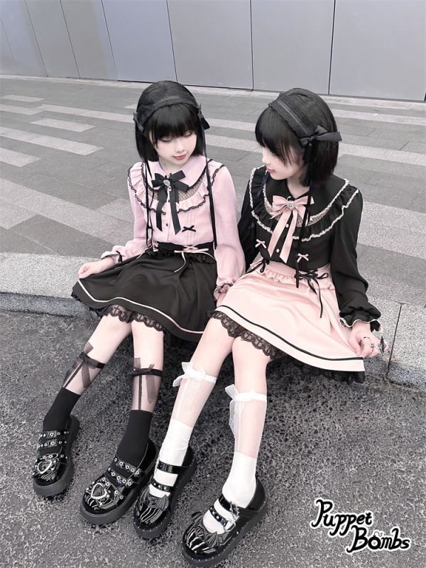 PuppetBombs】QS8 ガーターベルト風リボンハイソックス - To Alice