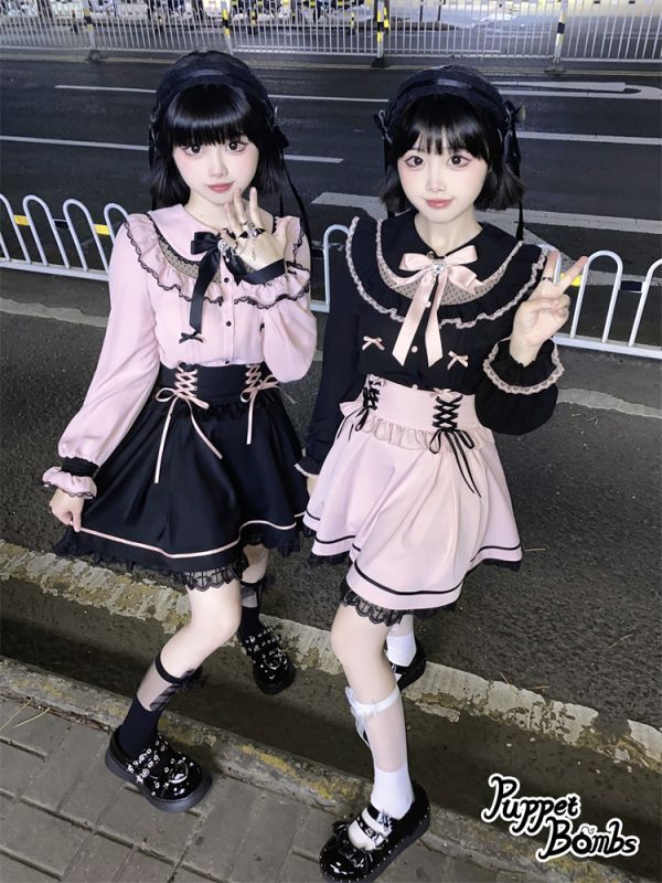 PuppetBombs】QS8 ガーターベルト風リボンハイソックス - To Alice