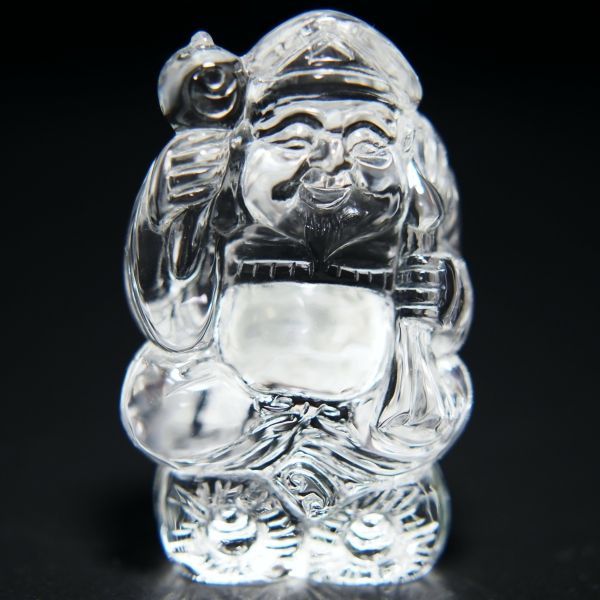 天然石彫刻品水晶 大黒天 64g (77)