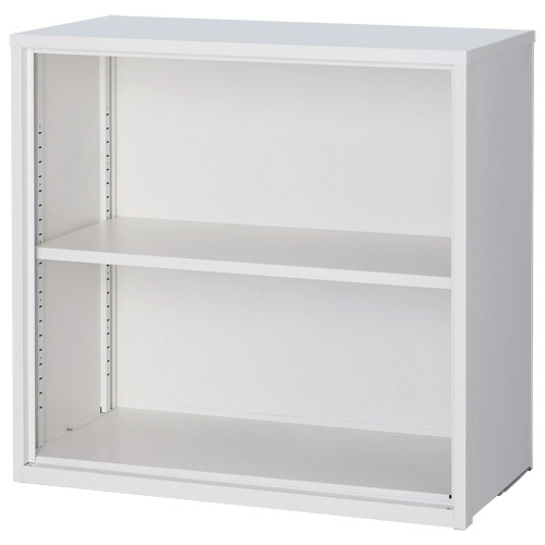 たのめーる】YAMAZEN 折りたたみ式スチールキャビネット 両開き 上置き