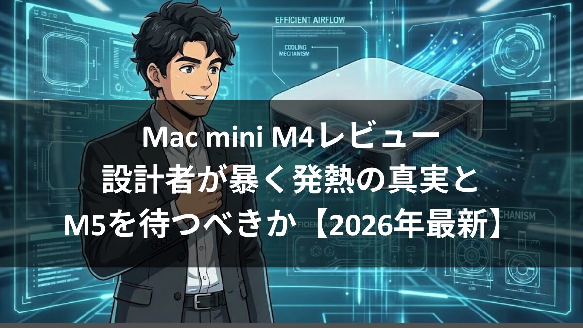 Mac mini M4レビュー｜設計者が暴く発熱の真実とM5を待つべきか【2026