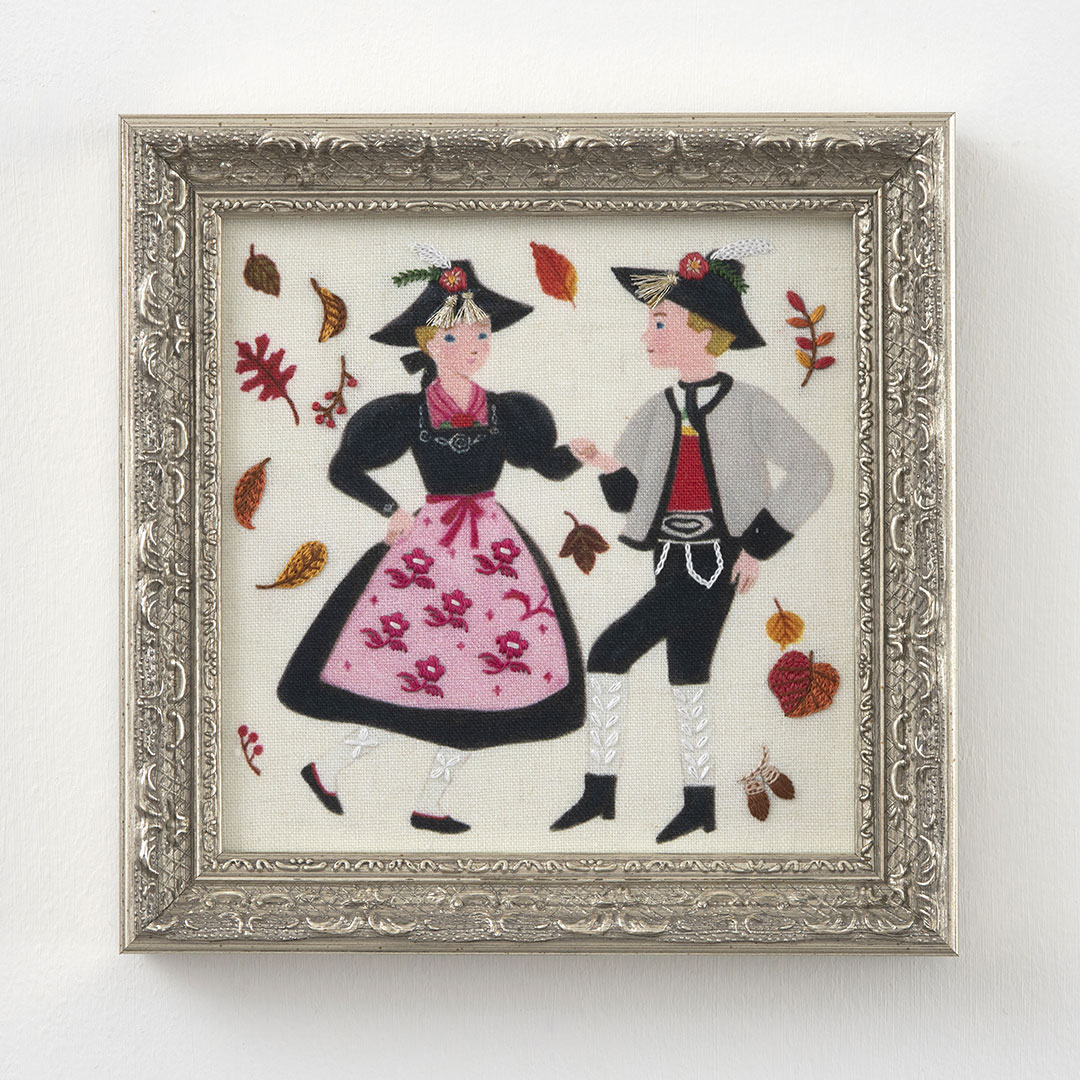 柏木リエさん×bitteさん 民族衣装の刺繍フレーム「オーストリア