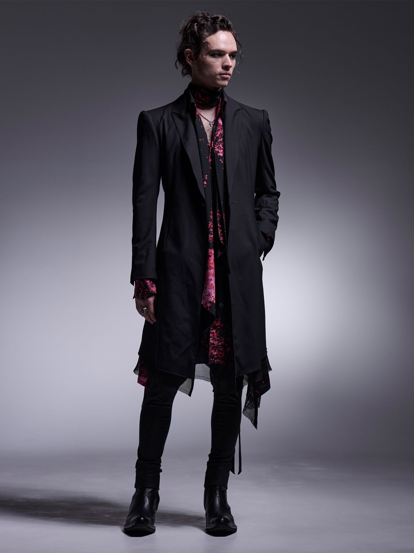 kiryuyrik - Flare Shirt / フレアシャツ / サクラ ブラック&ピンク